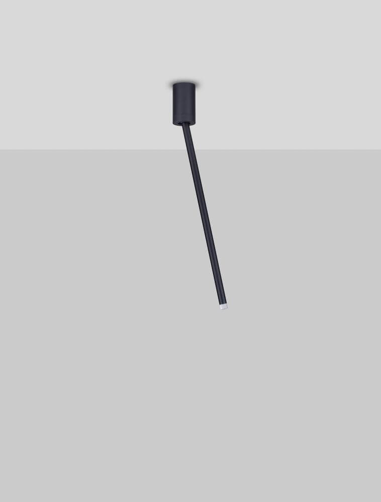 Ornos Deckenleuchte Ø 5cm H 49,5cm 3000K in minimalistischer schwarz-grauer Ausführung