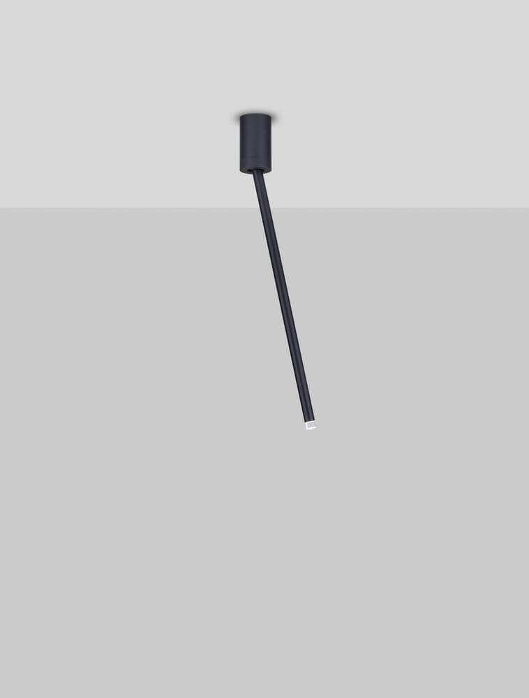Ornos Deckenleuchte Ø 5cm H 49,5cm 3000K mit schwarzem Gestell und stilvollem Design.