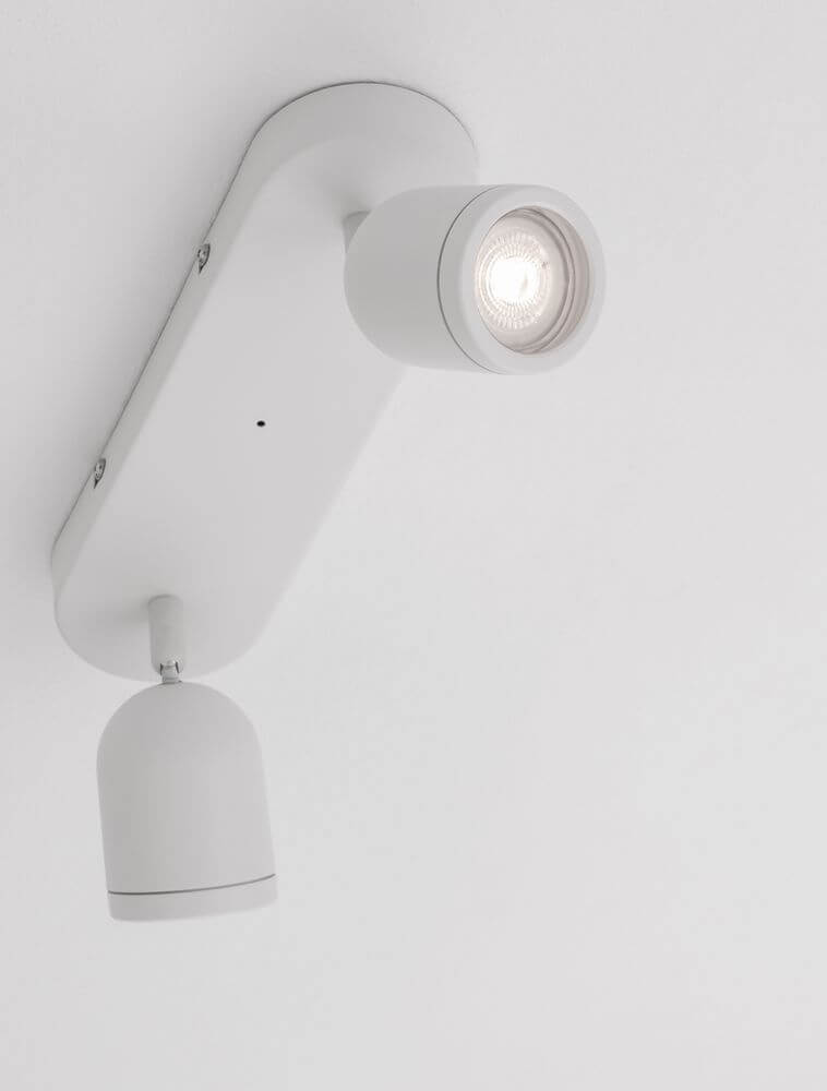 Orson Deckenleuchte GU10 2-flammig mit elegantem, minimalistischen Design in Weiß.