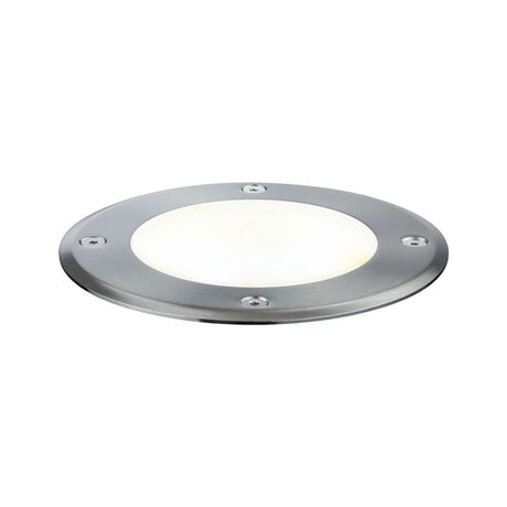 LED Plug & Shine Boden-Einbaulampe IP67 24V 609lm 3000K, runde Bodeneinbauleuchte aus Edelstahl