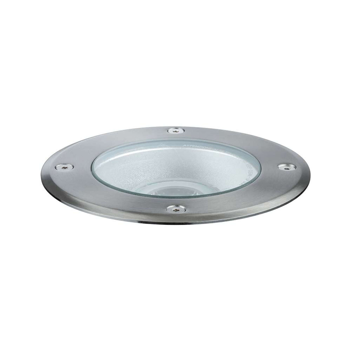 LED Plug & Shine Boden-Einbaulampe IP67 24V 609lm 3000K, runde Bodeneinbauleuchte in Edelstahloptik.