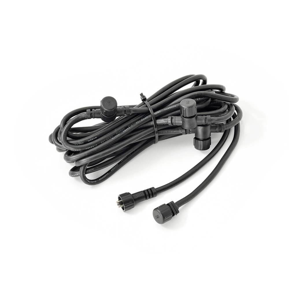 Amalfi Outdoor 6m Connector Verlängerungskabel für 12V mit 3 Anschlüssen und 2m Abstand.