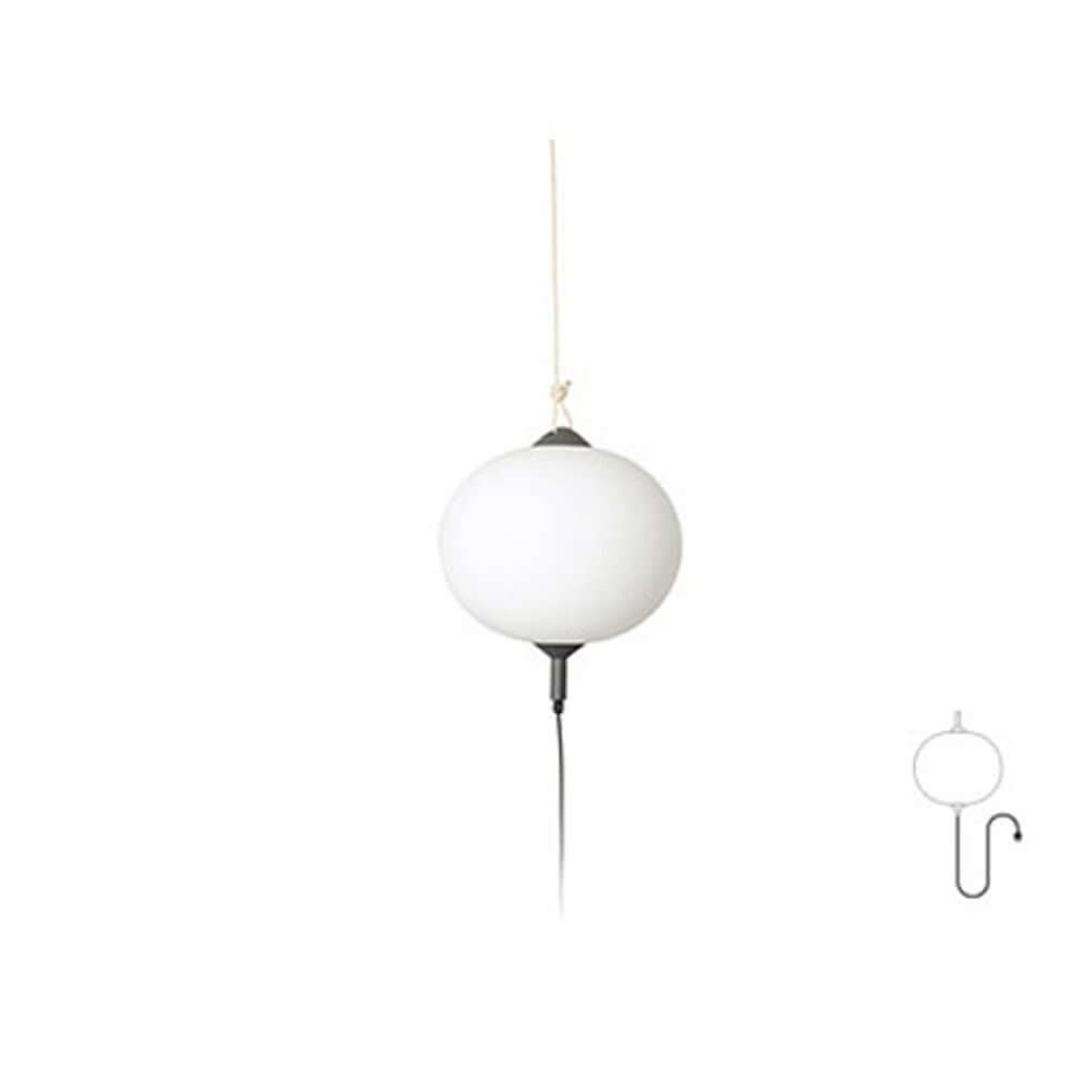Outdoor E27 Fassung + Stecker für Hue Structure Hängelampe (ohne Schirm) mit runder Glaslaterne