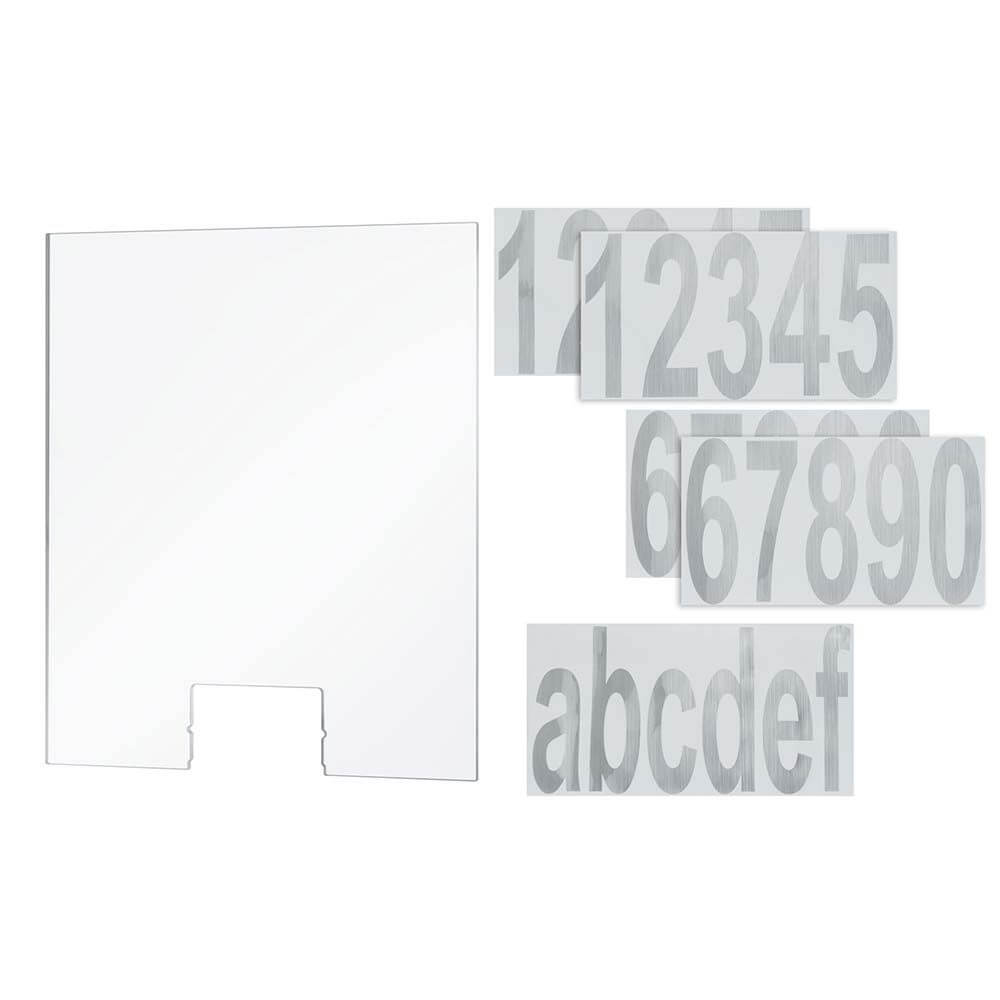 Hausnummernschild Outdoor House Transparent mit nummerischem und alphabetischem Aufkleber-Satz