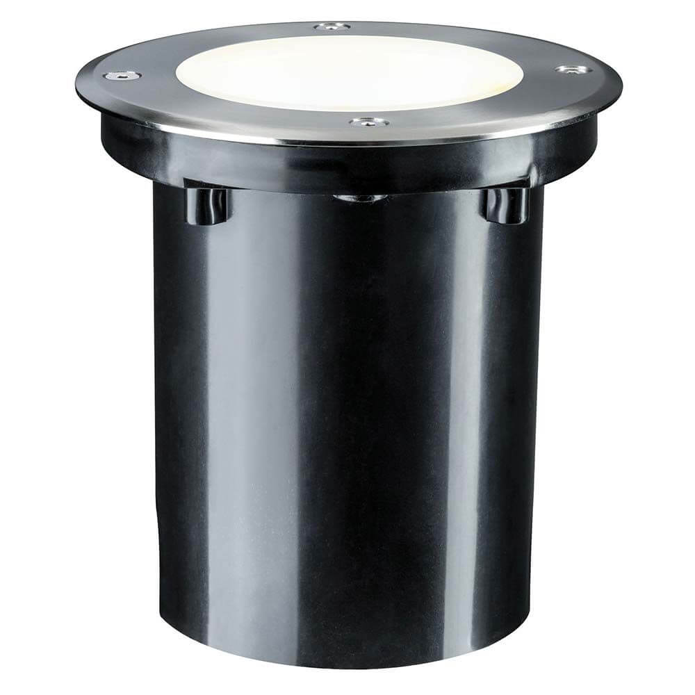 LED Plug & Shine Außen-Einbauleuchte IP67 24V 609lm 3000K runder Bodeneinbaustrahler, schwenkbar, wasser- und staubdicht.