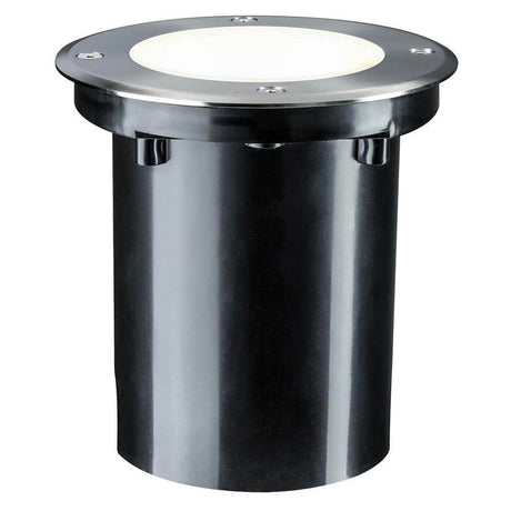LED Plug & Shine Außen-Einbauleuchte IP67 24V 609lm 3000K runder Bodeneinbaustrahler, schwenkbar, wasser- und staubdicht.