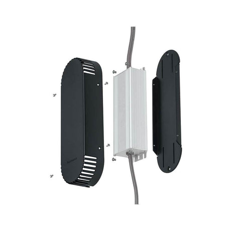 Plug & Shine Trafo-Abdeckung in Schwarz für 24V-Transformatoren im Außenbereich. Witterungsbeständig und langlebig.