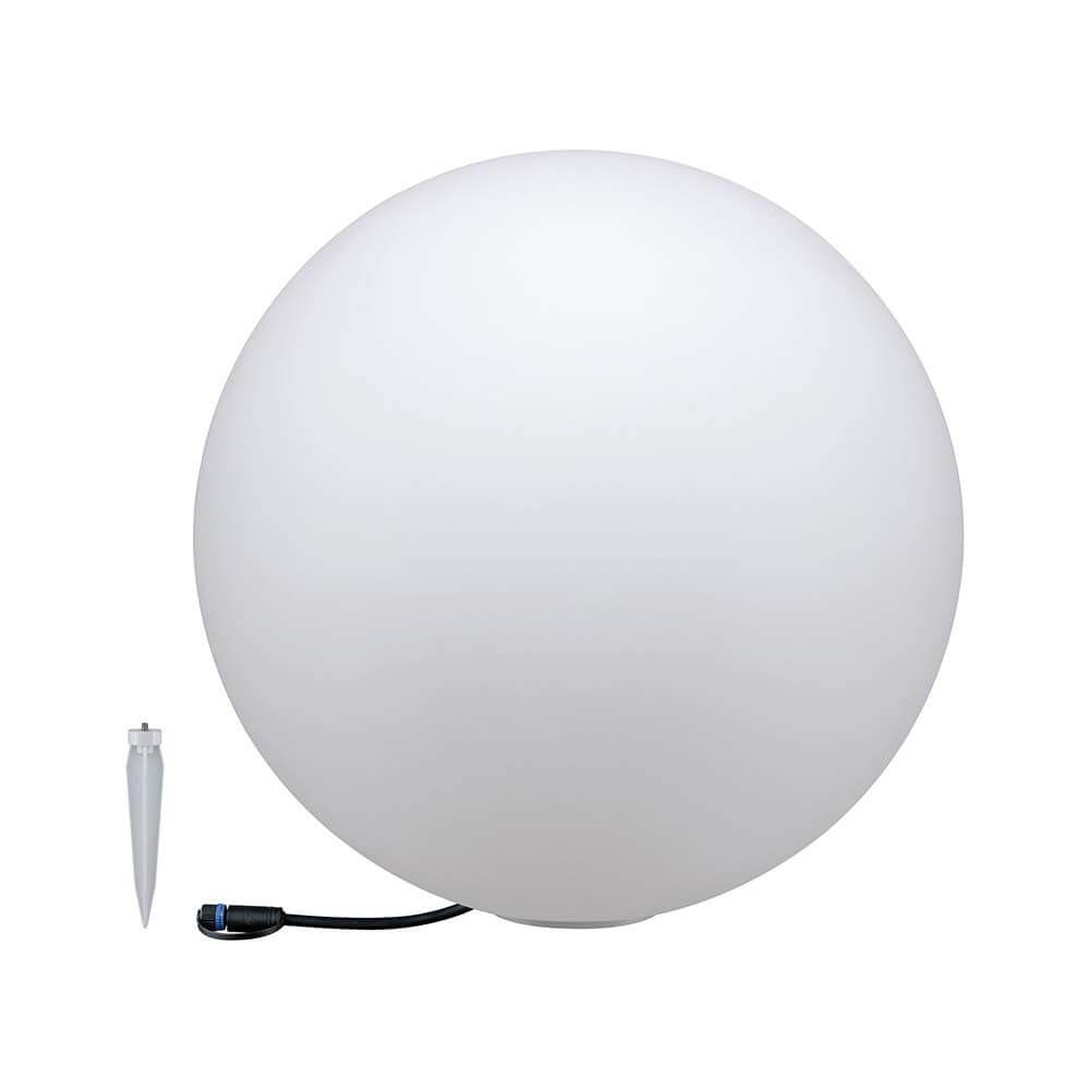 LED Plug & Shine Lichtobjekt Globe Ø 50cm IP67 24V 3000K 575lm mit Erdspieß und Kabel.