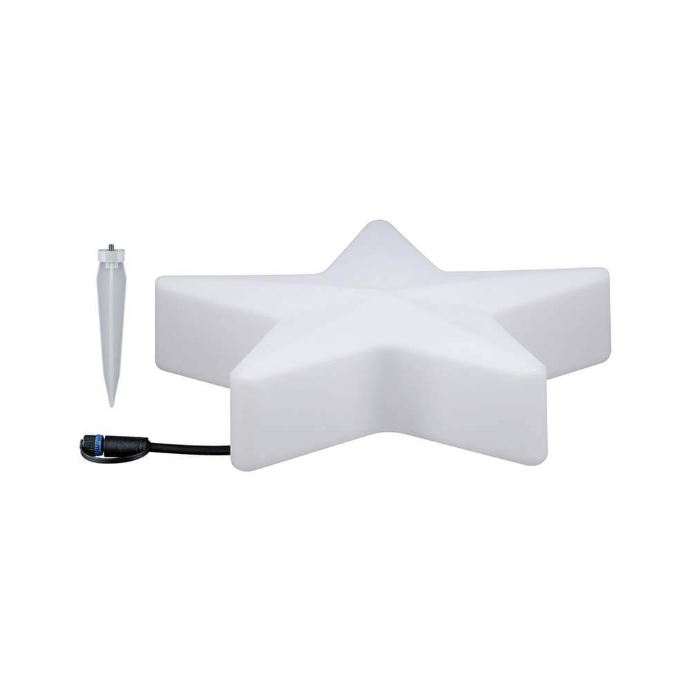 LED Plug & Shine Lichtobjekt Stern IP67 24V 3000K 235lm mit Erdspieß für die Bodenbefestigung.
