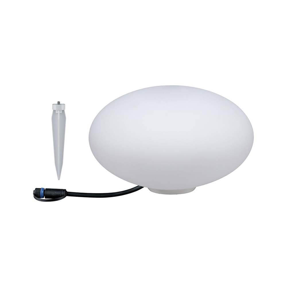 LED Plug & Shine Lichtobjekt Stein Ø 28cm IP67 24V 3000K 235lm mit Erdspieß.