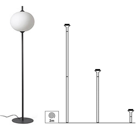 Outdoor pole for Hue Structure (without shade) IP65 can be combined with various shades and two bases