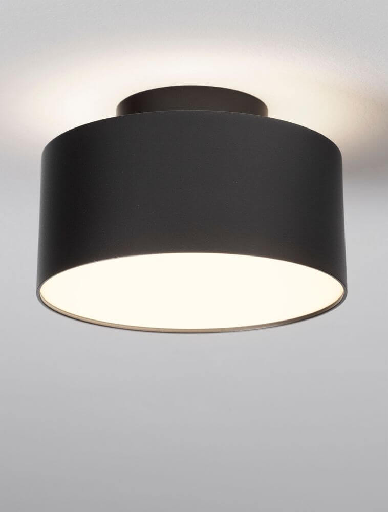Ozen LED Deckenleuchte Ø 14cm 3000K - elegante schwarze Deckenlampe für stimmungsvolle Beleuchtung.