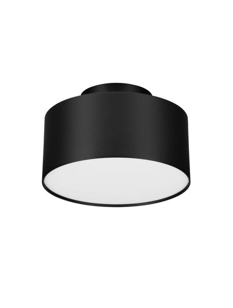 Plafonnier Ozen LED Ø 14 cm 3000K au design moderne, noir, adapté à un éclairage d'ambiance élégant.