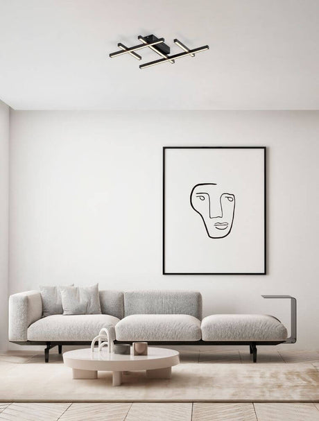 Pace LED Deckenleuchte 58cm 5-flammig 3000K Weiß