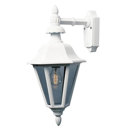 Luminária de parede Pallas branca, vidro acrílico fumê montado na parede, design elegante.