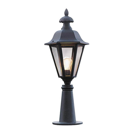 Tête de luminaire Pallas pour lampadaire 41 cm Noir, fumé, éclairage extérieur élégant.