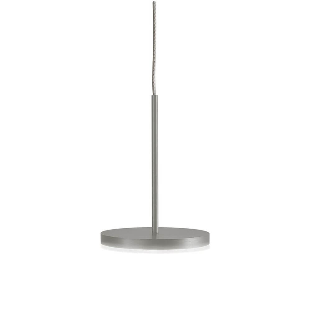 Bella LED Pendelleuchte mit schmalem Stab und runder Basis, minimalistisches Design für stilvolle Beleuchtung.