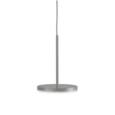 Panzeri Bella LED-Pendelleuchte direkt oder indirekt mit schlankem Stab und rundem Schirm aus Acryldiffusor.