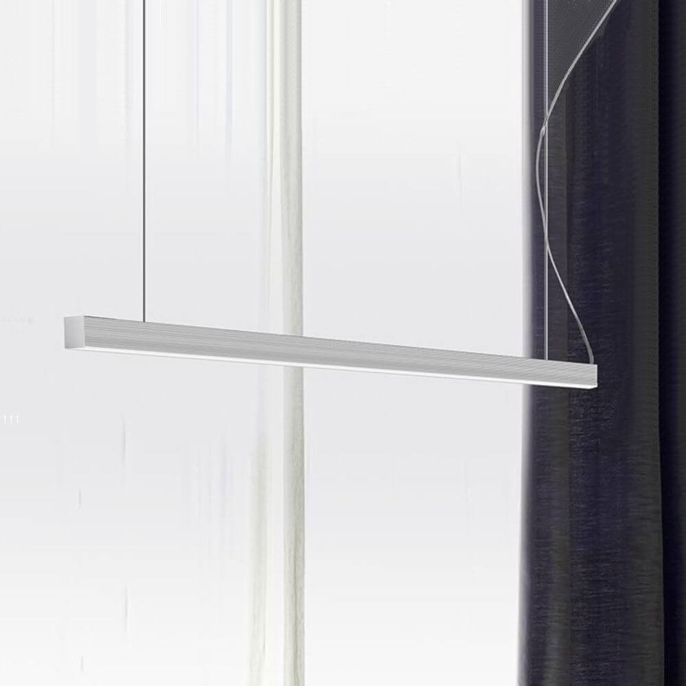 Panzeri Brooklyn Line LED-Pendelleuchte in minimalistischen weißen Design, ideal für moderne Innenräume.