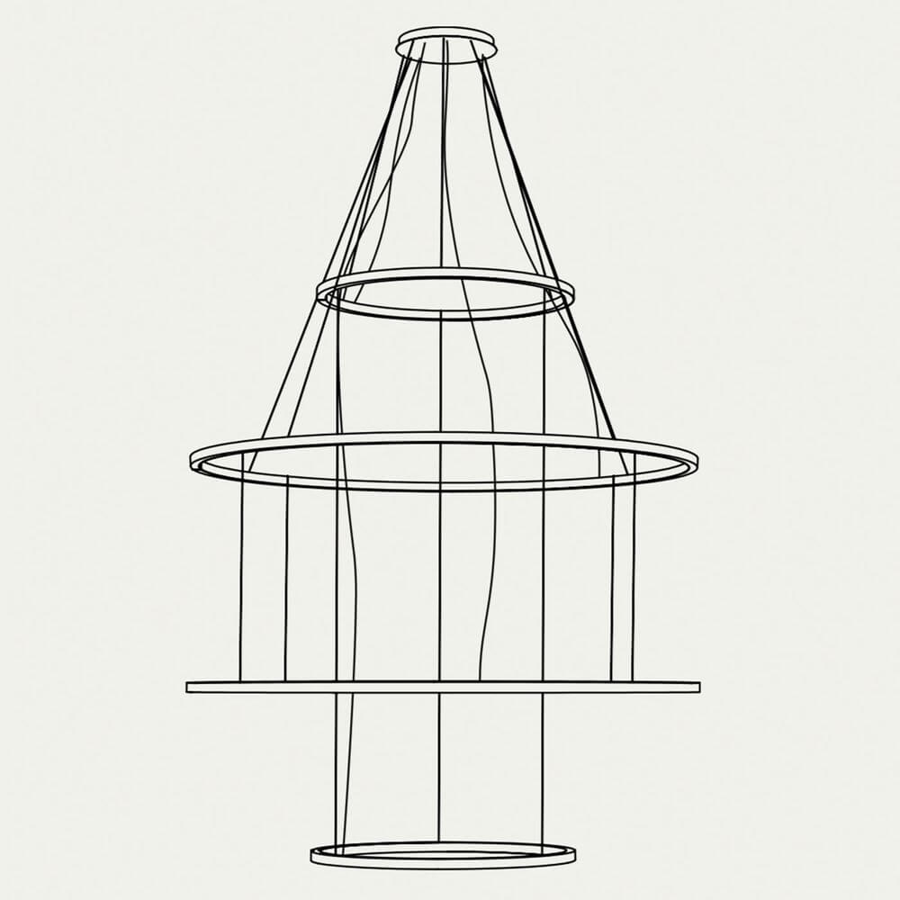 Produktbild des Panzeri Brooklyn Mehrfachbaldachin 40cm für maximal 4 Ringe oder Halbringe.