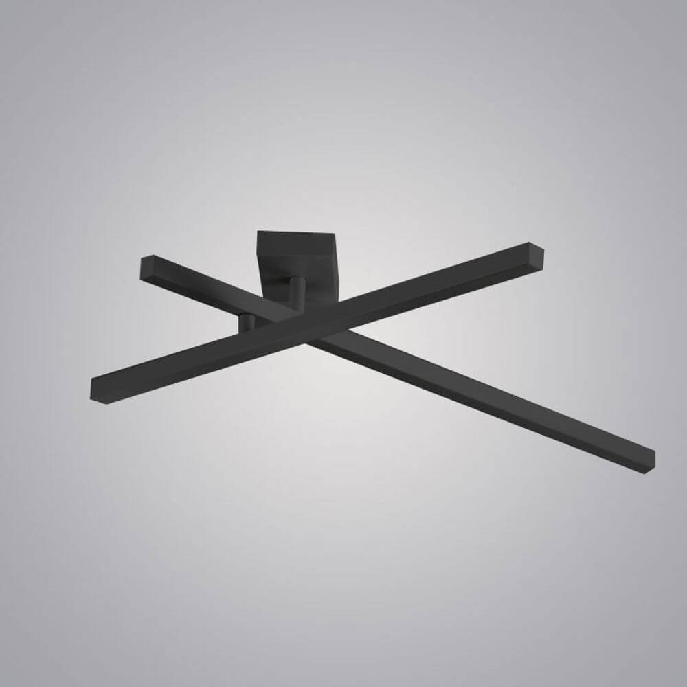 Moderne Panzeri Carmen LED Deckenleuchte mit drehbarem Design aus Metall in Schwarz.