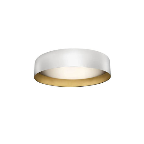 Panzeri Ginevra LED Guld loftslampe i hvid udgave med guld interiør.