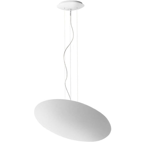 Panzeri Gong LED-riippuvalaisin levy, epäsuora valo modernissa muotoilussa kapealla, litteällä ilmeellä.