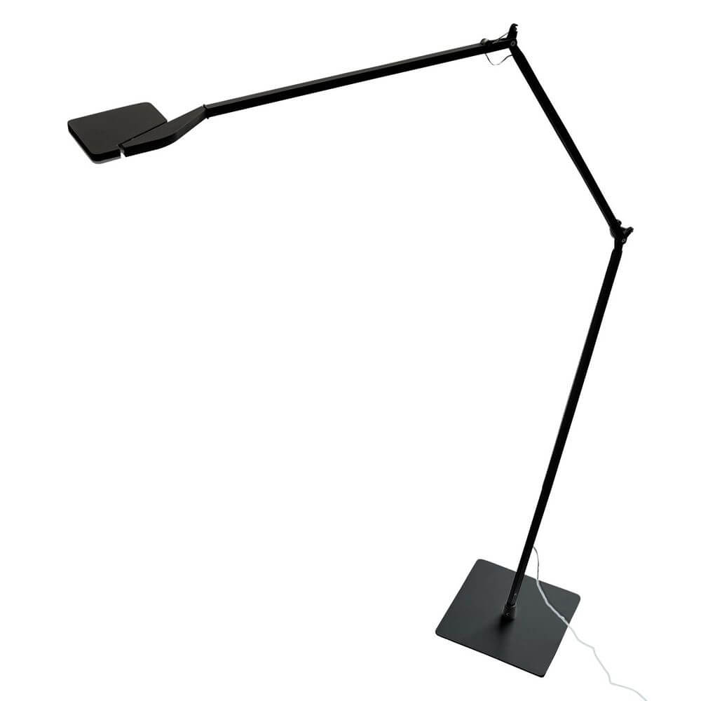 Panzeri Jackie LED-Leseleuchte mit Dimmer, modernes Design, verstellbares Gestell in Schwarz.