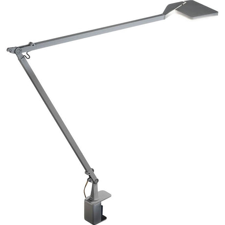 Panzeri Jackie justerbar LED-bordlampe med berøringsdimmer i moderne design og fleksibel armføring.