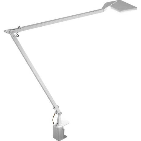 Panzeri Jackie justerbar LED-bordlampe med berøringsdimmer i moderne design og fleksibel armutforming.