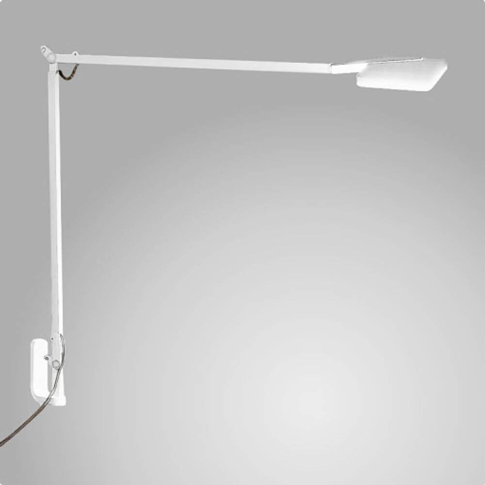 Panzeri Jackie LED-Wandlampe verstellbar mit Schalter in Weiß, ideal für Innenräume.