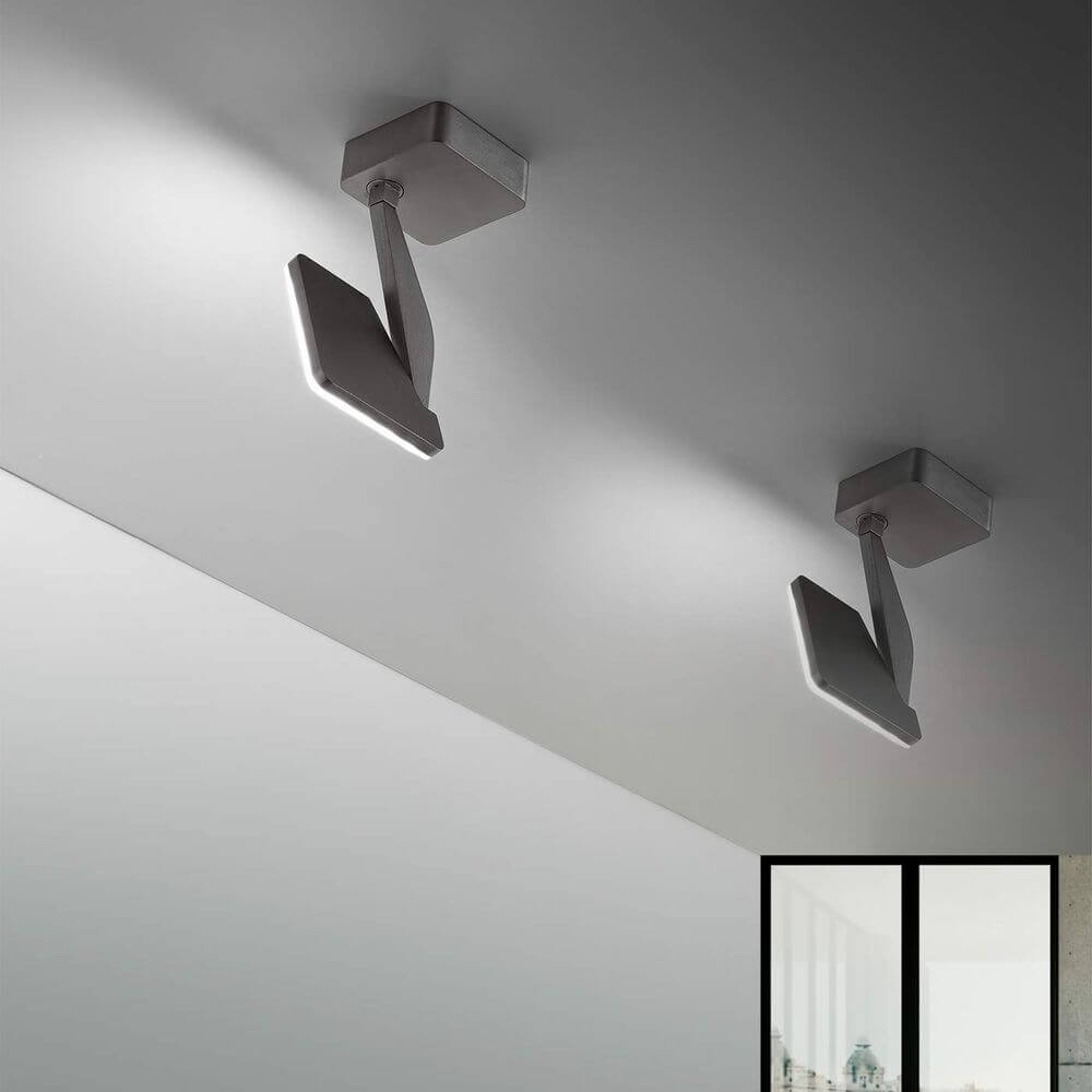 Panzeri Jackie LED Wandstrahler verstellbar mit modernem Design an Decke montiert