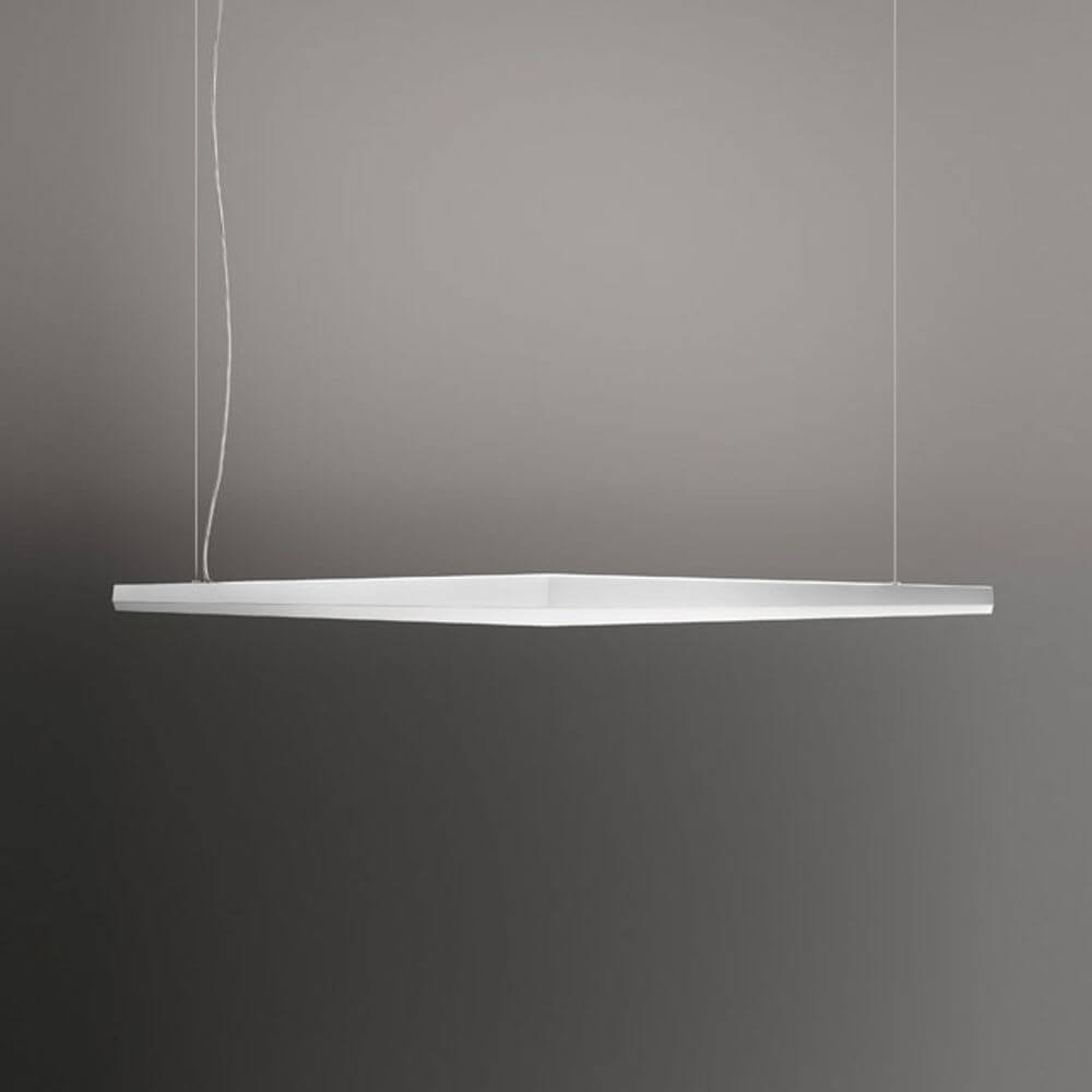 Panzeri Viisi LED-Hängeleuchte mit fünfeckigem Querschnitt aus Aluminium, direktes und indirektes Licht