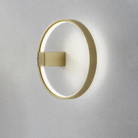 Applique da parete Panzeri Zero Round LED anello sulla parete, minimalista ed elegante con luce indiretta.