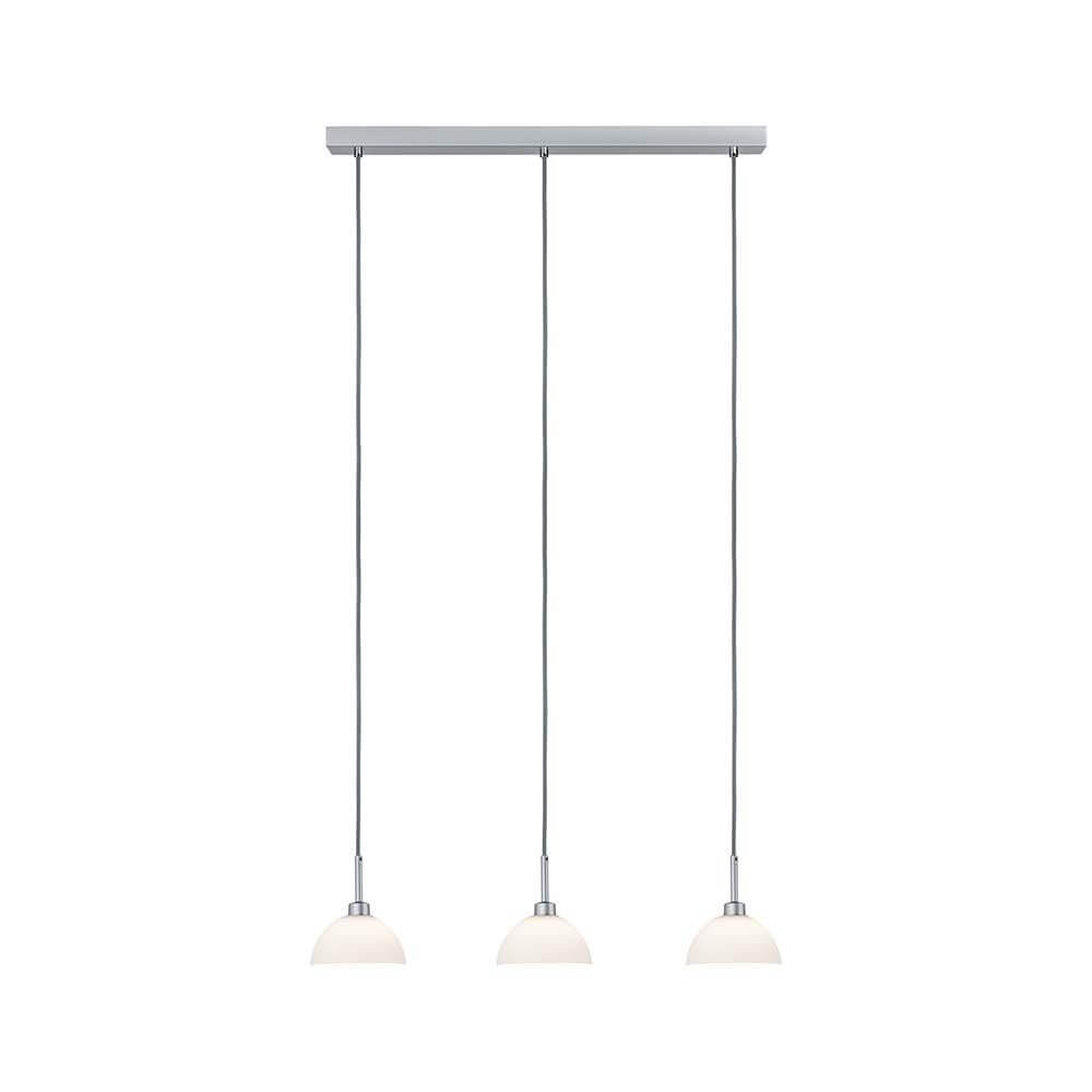 Parana Pendelleuchte max.3x60W GU10 Weiß mit drei hängenden Glaspendeln für stimmungsvolle Beleuchtung.