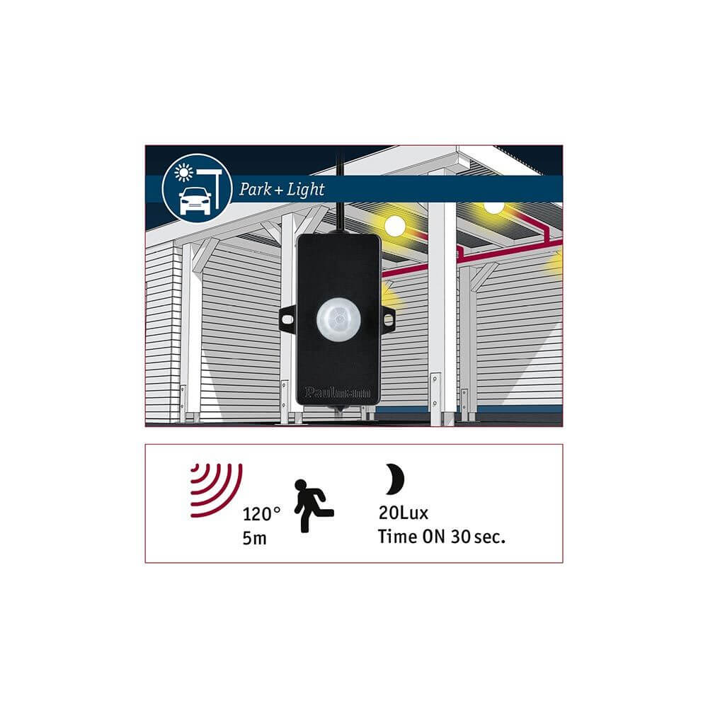 Park + Light Controller Bewegungsmelder Zubehör Schwarz mit Bewegungsmelder-Funktionen für Outdoor-Beleuchtung.