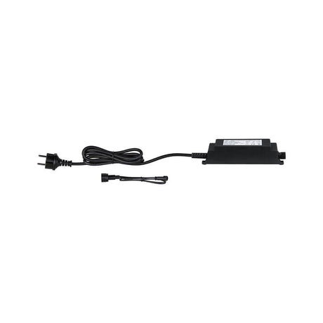 Park + Light feed-in 24W black transformer with connection cable, 12V weatherproof for outdoor lighting on the carport or patio roof