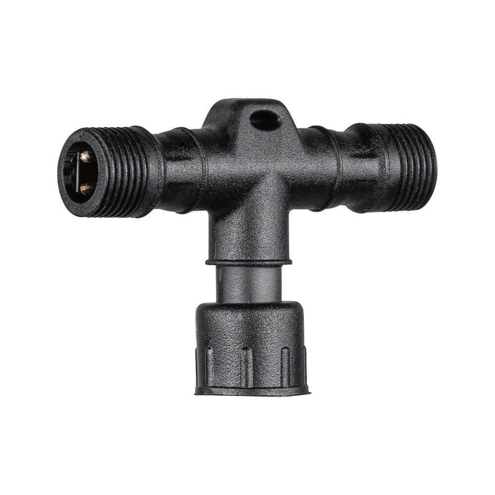 Park + Light Verbinder T-Stück Schwarz IP67 für den Anschluss von Leuchten und Kabeln.