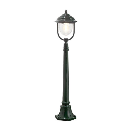 Paletto luminoso Parma verde, in plexiglass trasparente dal design elegante per esterni.