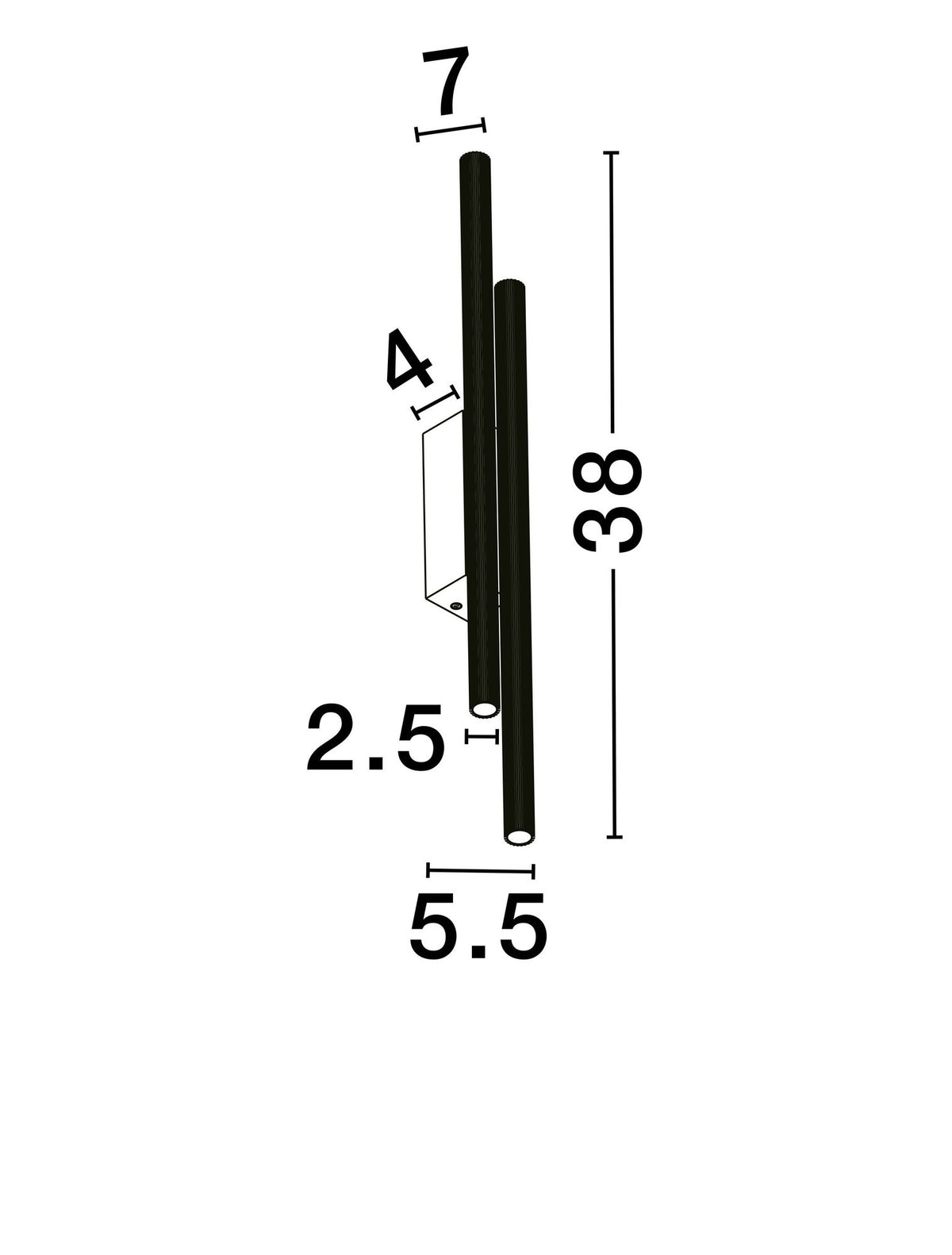 Paron LED Wandleuchte 2-flammig Geriffelt 3000K (18)