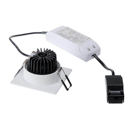 Patta-F Deckeneinbauleuchte Eckig Schwarz 9W 38° 3000K, LED-Einbauleuchte mit Treiber
