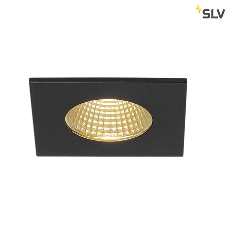 Patta-F Deckeneinbauleuchte Eckig Schwarz 9W 38° 3000K schwarze LED-Einbauleuchte für Decken, quadratisch
