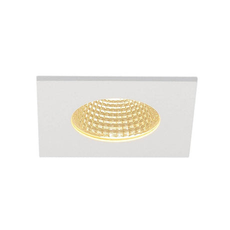 Patta-F Deckeneinbauleuchte eckig Weiß 9W 38° 3000K inkl. Treiber in weißer Ausführung mit goldener LED.