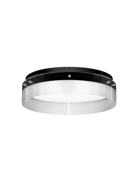 Pauline LED ceiling light 3000K Black - modern ceiling light with gently curved glass and ultra-flat design.