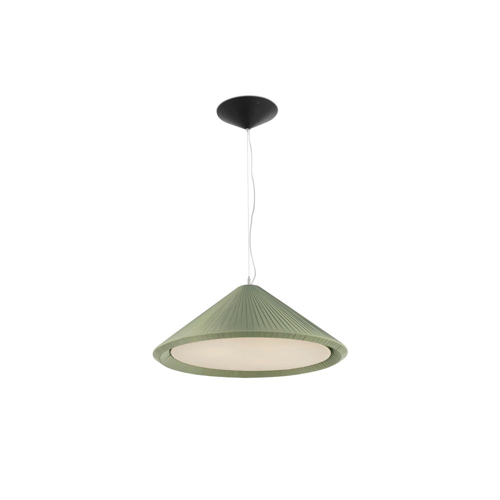 Pendellampe HUE-IN Ø 70cm Olivgrün mit modernem, minimalistischen Design und sanftem Lichtschein.