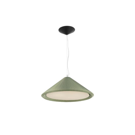 Pendellampe HUE-IN Ø 70cm Olivgrün mit modernem, minimalistischen Design und sanftem Lichtschein.
