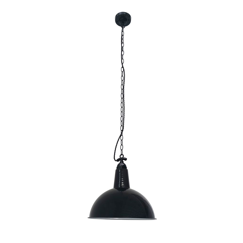 Pendellampe LOU Schwarz hängt von der Decke, elegantes und modernes Design mit schwarzem Finish.