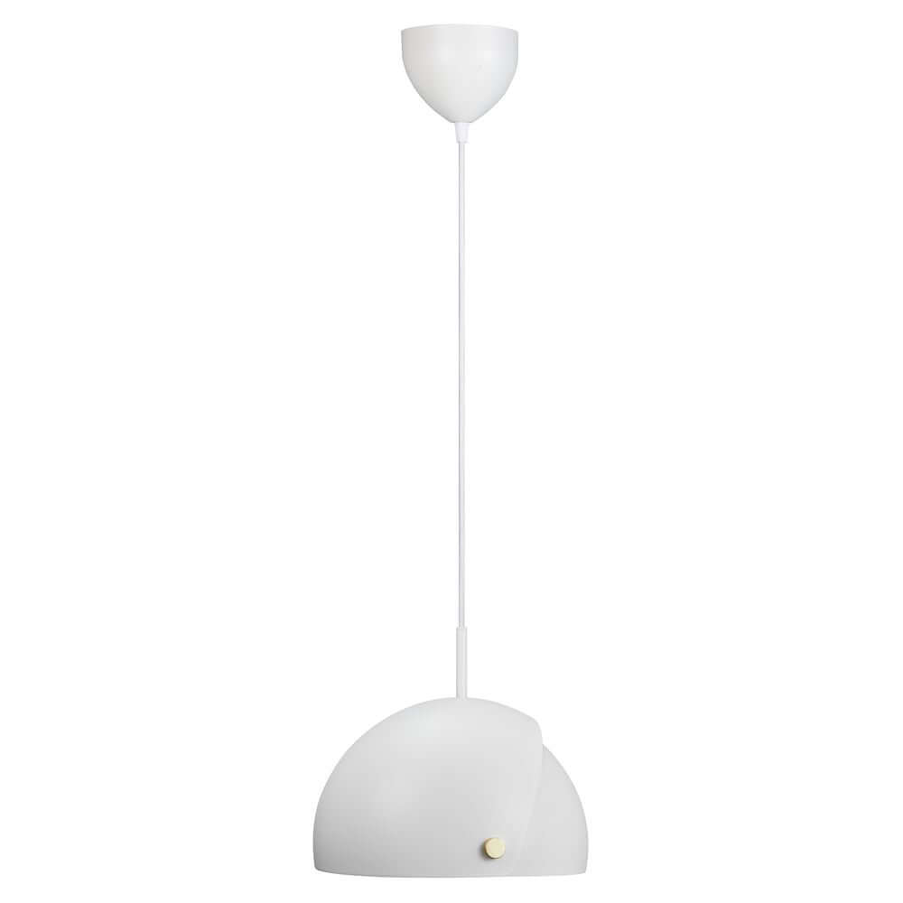 Pendelleuchte Align in elegantem Design mit beweglichem äußeren Schirm und hellem, mattem Finish.