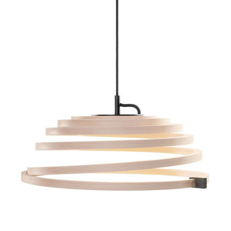 Aspiro 8000 pendant light made of wood Ø 50 cm in spiral shape for a modern ambience.