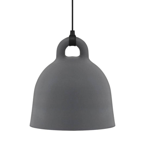 Lampa wisząca Bell L Ø 55 cm Szara w szarym designie, idealna do domu i biur.